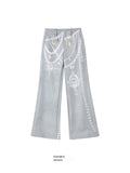 OfAkiva_High_Waisted_Printed_Chinese_Style_Zip_Fly_Women_Gray_Tailored_Straight_Pants_MISSTT