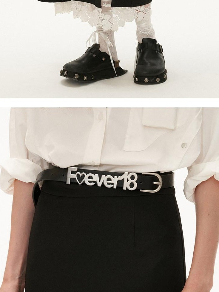 MAMC Elegant Black Flowing Mid Waist Minimalist Workwear Office Chic Midi Skirts
