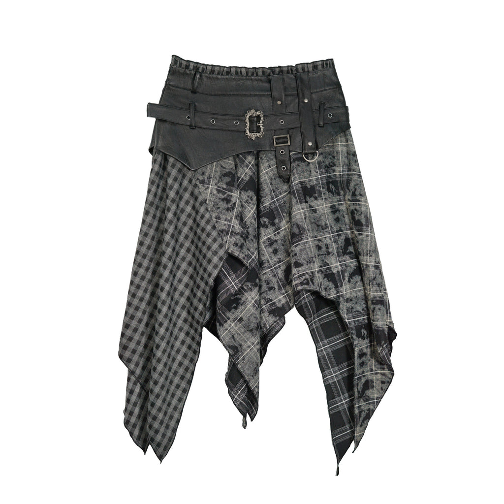 Cest_Nous_Pu_Patchwork_Punk_Asymmetric_Low_Waist_Youth_Daily_Wear_Cotton_Blend_Midiskirts_MISSTT