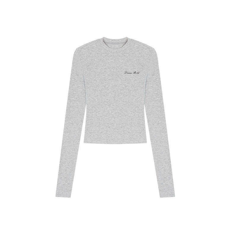 ZERO_Soft_Lyocell_Knit_Casual_Slim_Letter_Print_For_Women_Long_Sleeve_Crop_Tops_MISSTT