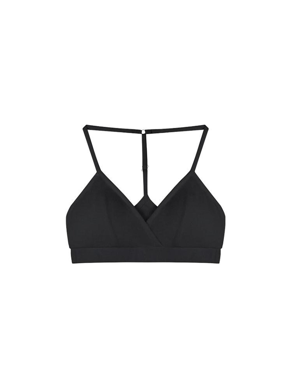 ZERO Backless Halter Slim Knit Cotton Cropped Streetwear Built In Bra Pad Camisoles