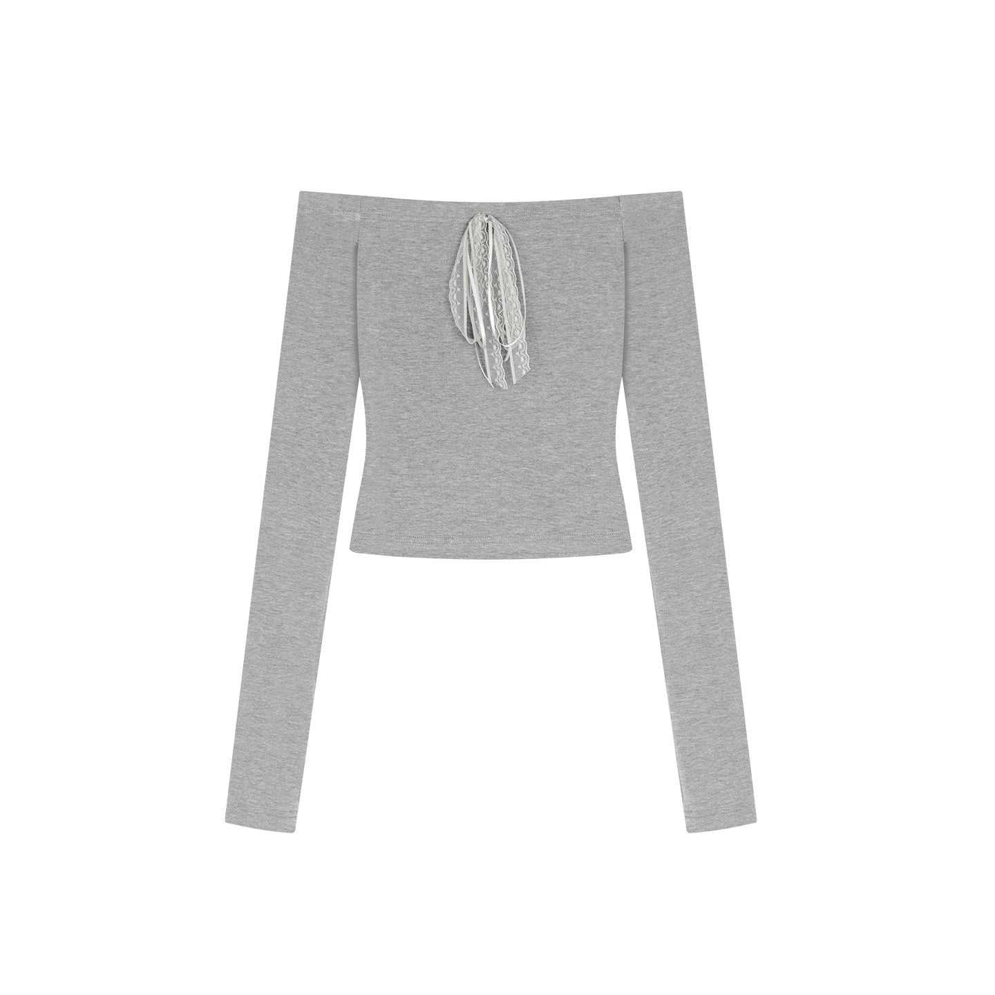 ZERO_Soft_Viscose_Slim_Fit_Casual_Straight_Neck_Gray_Womens_Long_Sleeve_Crop_Tops_MISSTT