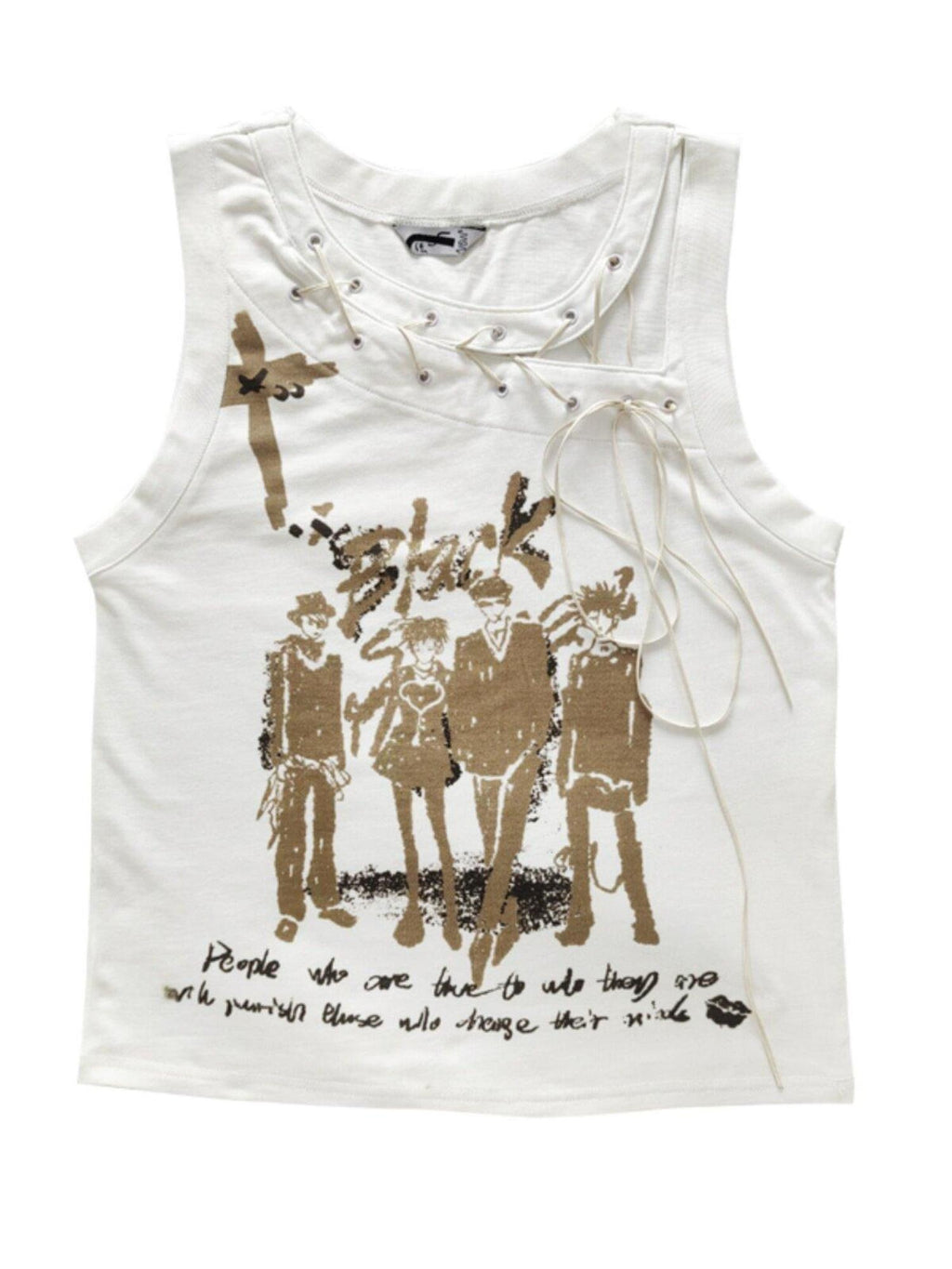WSW Pure Cotton Original Design Regular Fit One Size White Tank Tops