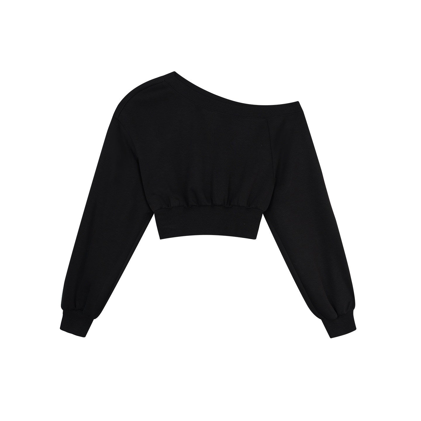 ZERO_Medium_Stretch_Viscose_Loose_Long_Sleeve_Casual_Women_Black_Top_&_Skirt_Sets_MISSTT
