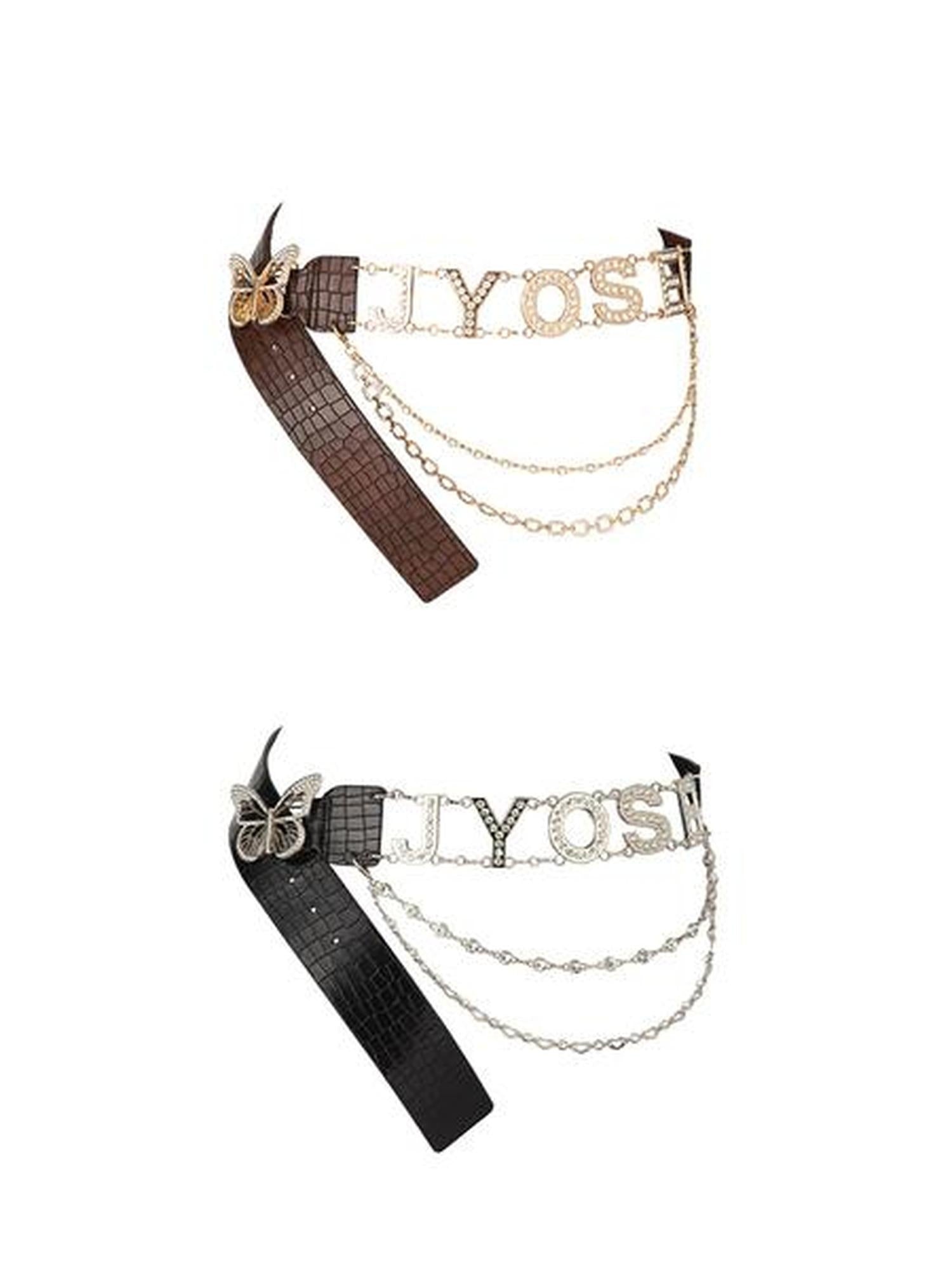 JYOSEI Durable Pu Leather Adjustable Alloy Buckle Versatile Unisex Youth 108Cm Belts