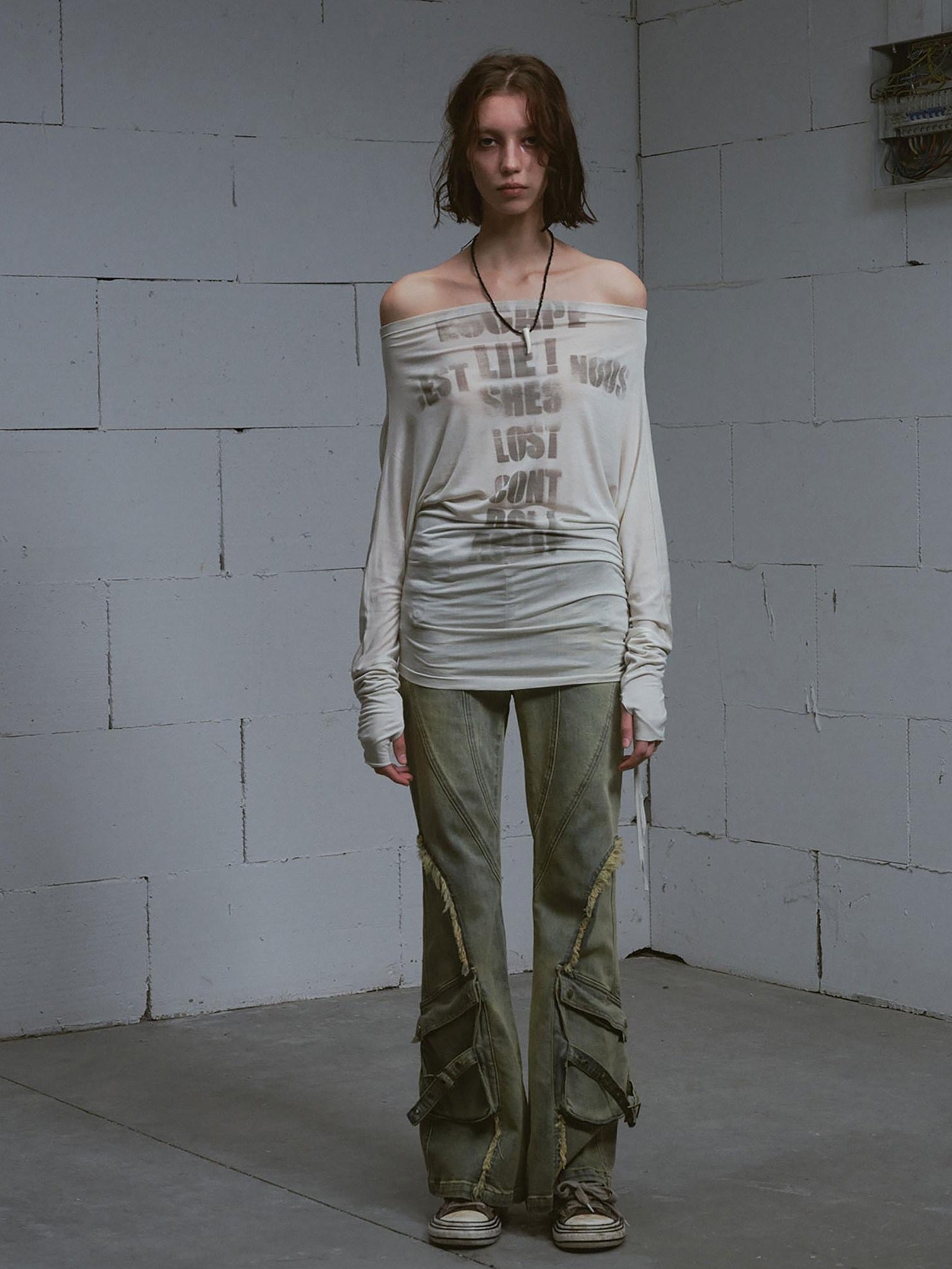 Cest Nous Distressed Low Rise Wide Leg Casual Women Denim Washed Blue Black Flaredjeans