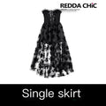 REDDACHIC_Black_Lace_Spliced_Aline_Waist_Cinch_Women'S_Mesh_Strapless_Midi_Dresses_MISSTT