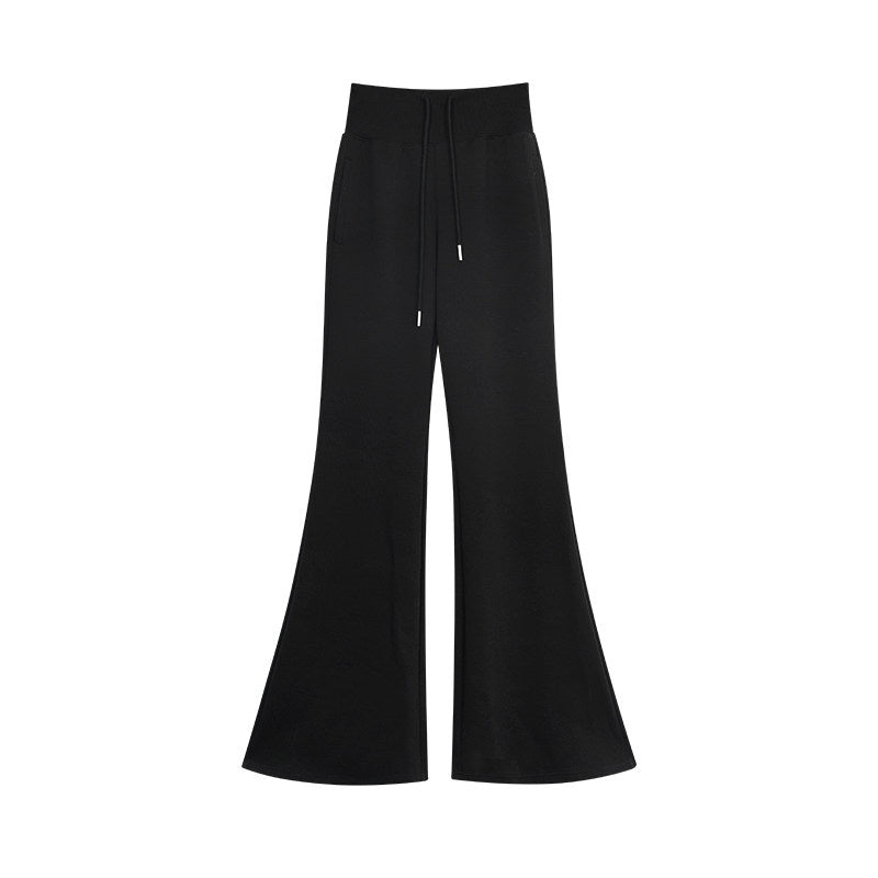 ZERO_Cotton_Cropped_Long_Sleeve_Casual_Slight_Stretch_Women_Black_Top_&_Pants_Sets_MISSTT