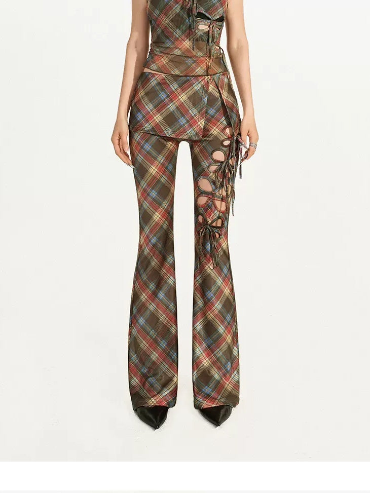 Nico Molly Printed Cami And Micro Flare Long Pants Urban Natural Waist Top & Pants Sets