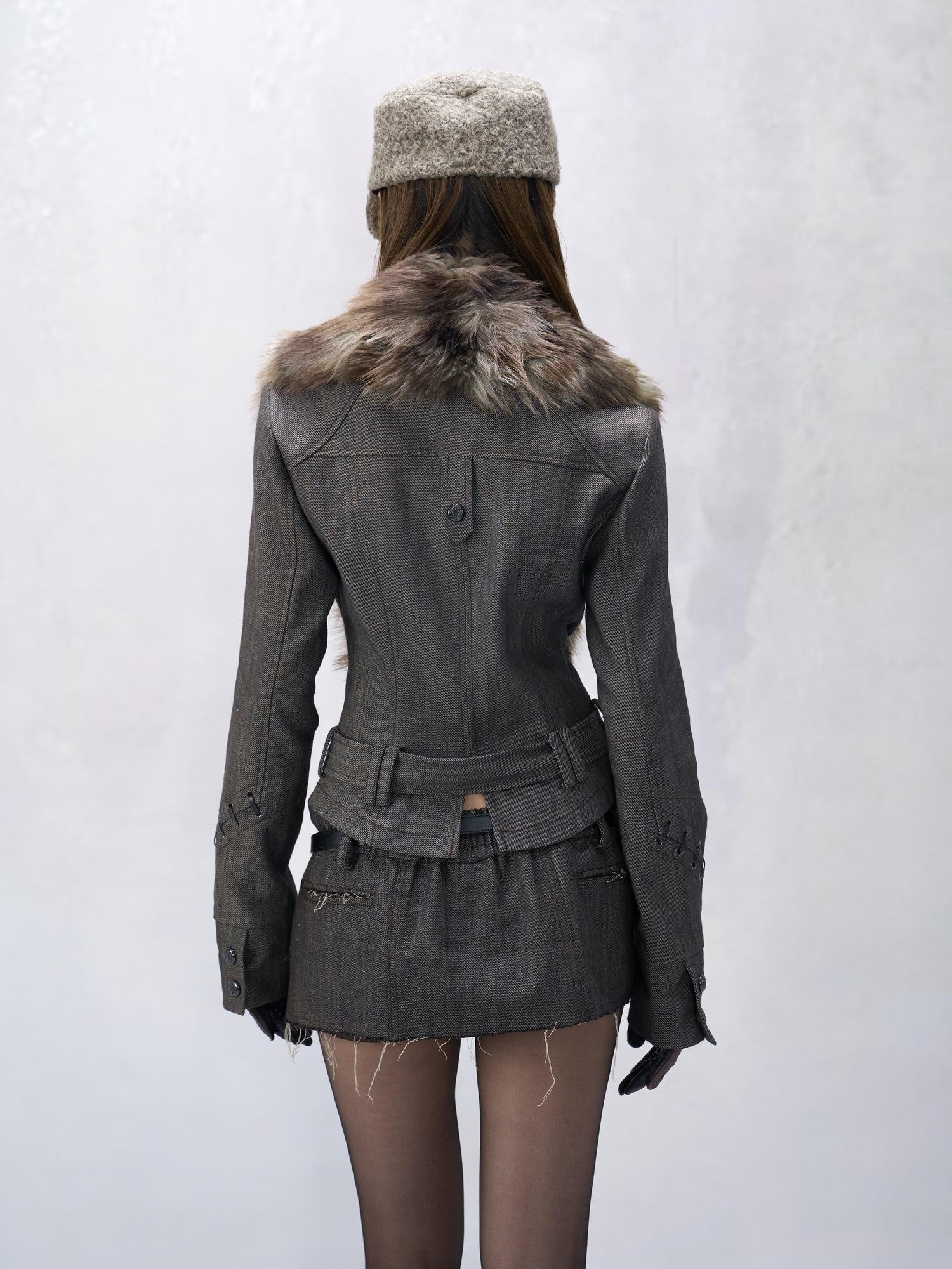 Flowers birds Market Comfortable Grey Brown Short Skirt Style Casual Women S M L Skorts