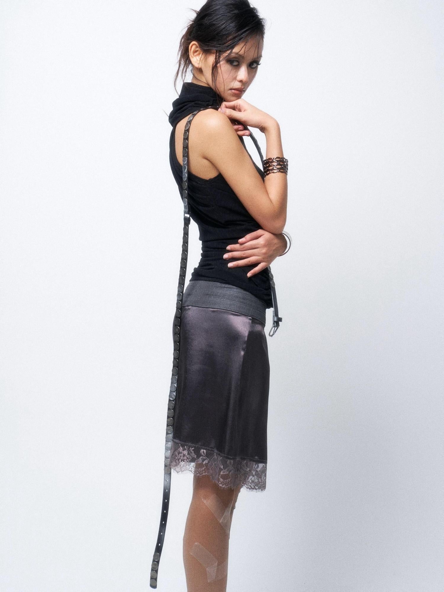 Flowers birds Market Elegant Lace Mid Waist H Silhouette Straight Fit Women Silver Gray Midi Skirts
