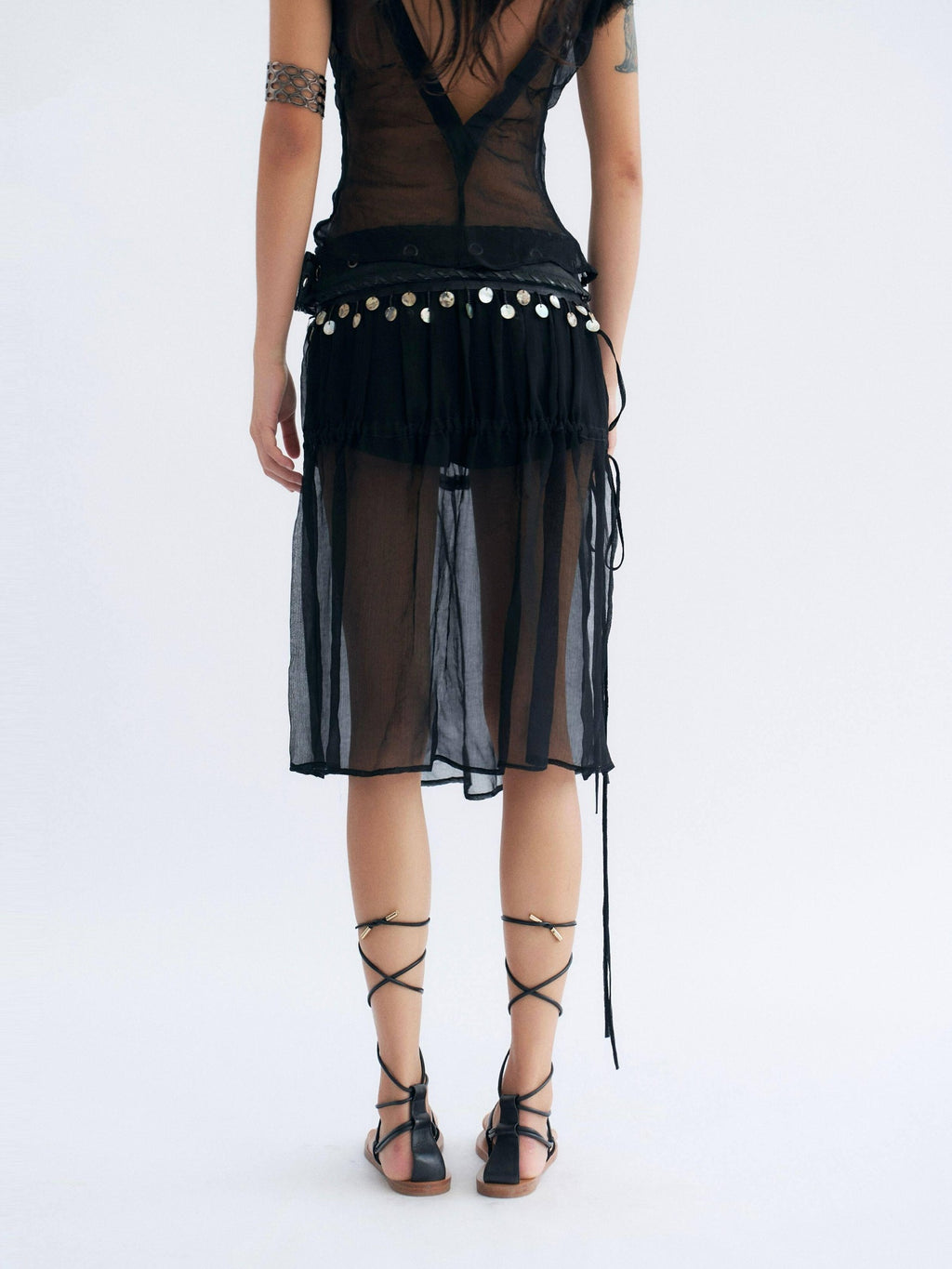 Flowers birds Market Fringe Pleated Cotton Denim Mid Waist A Line Relaxed Women Citywalk Midi Skirts