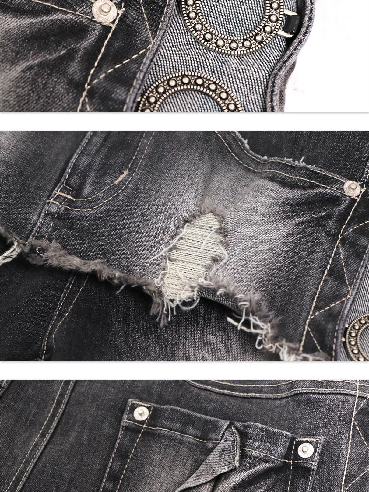 Flowers birds Market High Waist Micro Stretch Washed Casual Slim Ripped Women Denim Straight Jeans