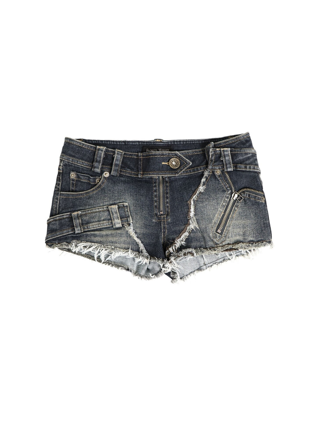 Flowers_birds_Market_High_Waist_Washed_Slim_Fit_Slight_Stretch_Casual_Blue_Women_Denim_Shorts_MISSTT