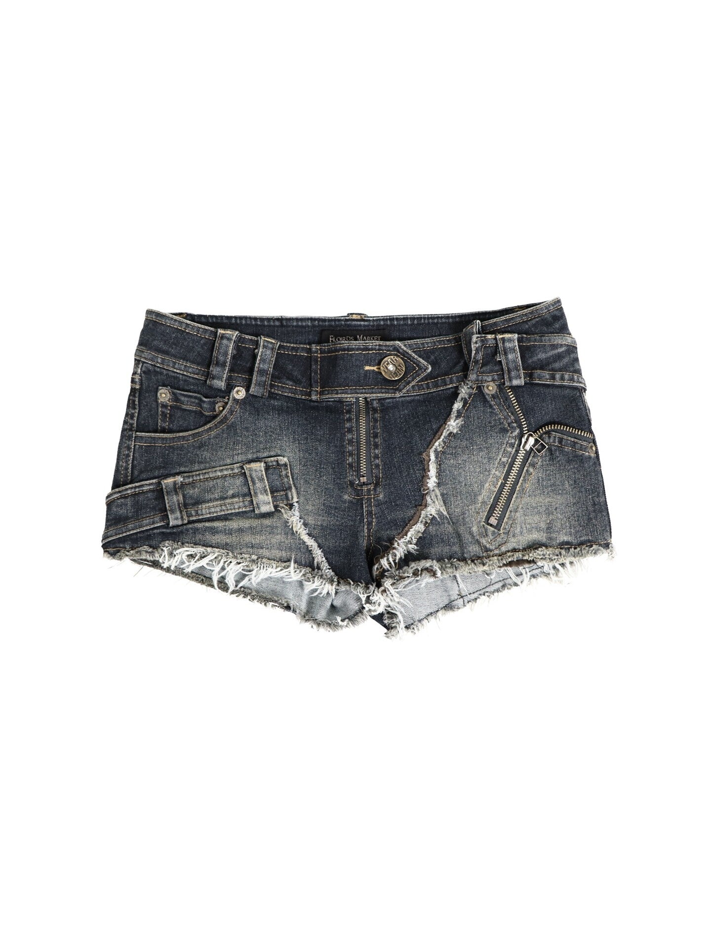 Flowers_birds_Market_High_Waist_Washed_Slim_Fit_Slight_Stretch_Casual_Blue_Women_Denim_Shorts_MISSTT