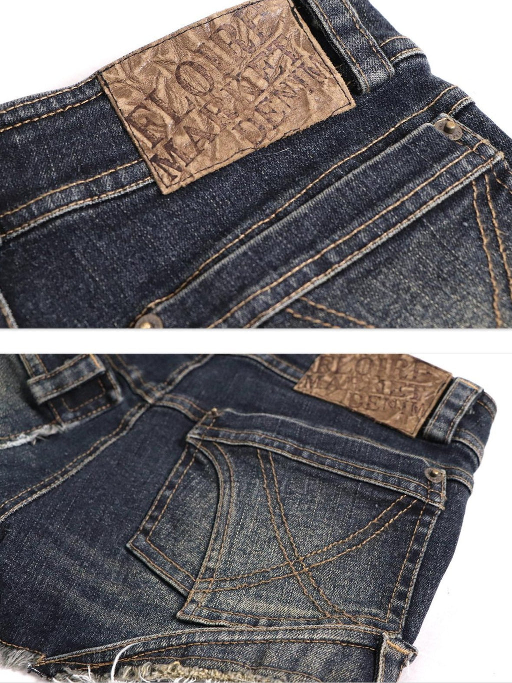 Flowers birds Market High Waist Washed Slim Fit Slight Stretch Casual Blue Women Denim Shorts