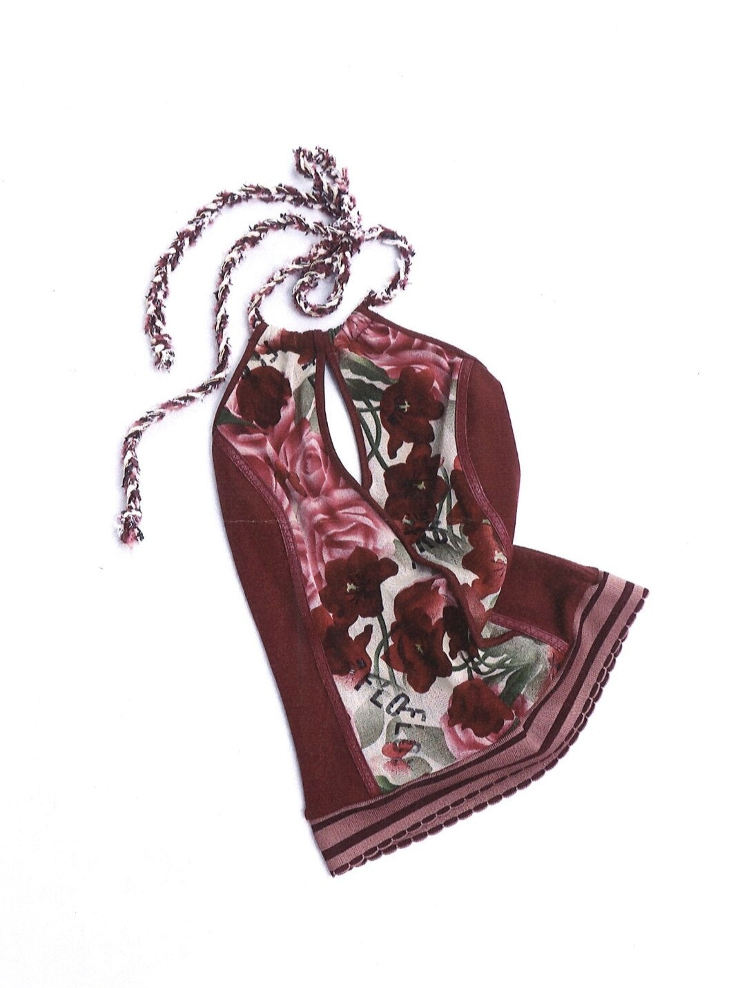 Flowers_birds_Market_Original_Design_Padded_Halter_Neck_Floral_Layering_For_Women_Burgundy_Camisoles_MISSTT