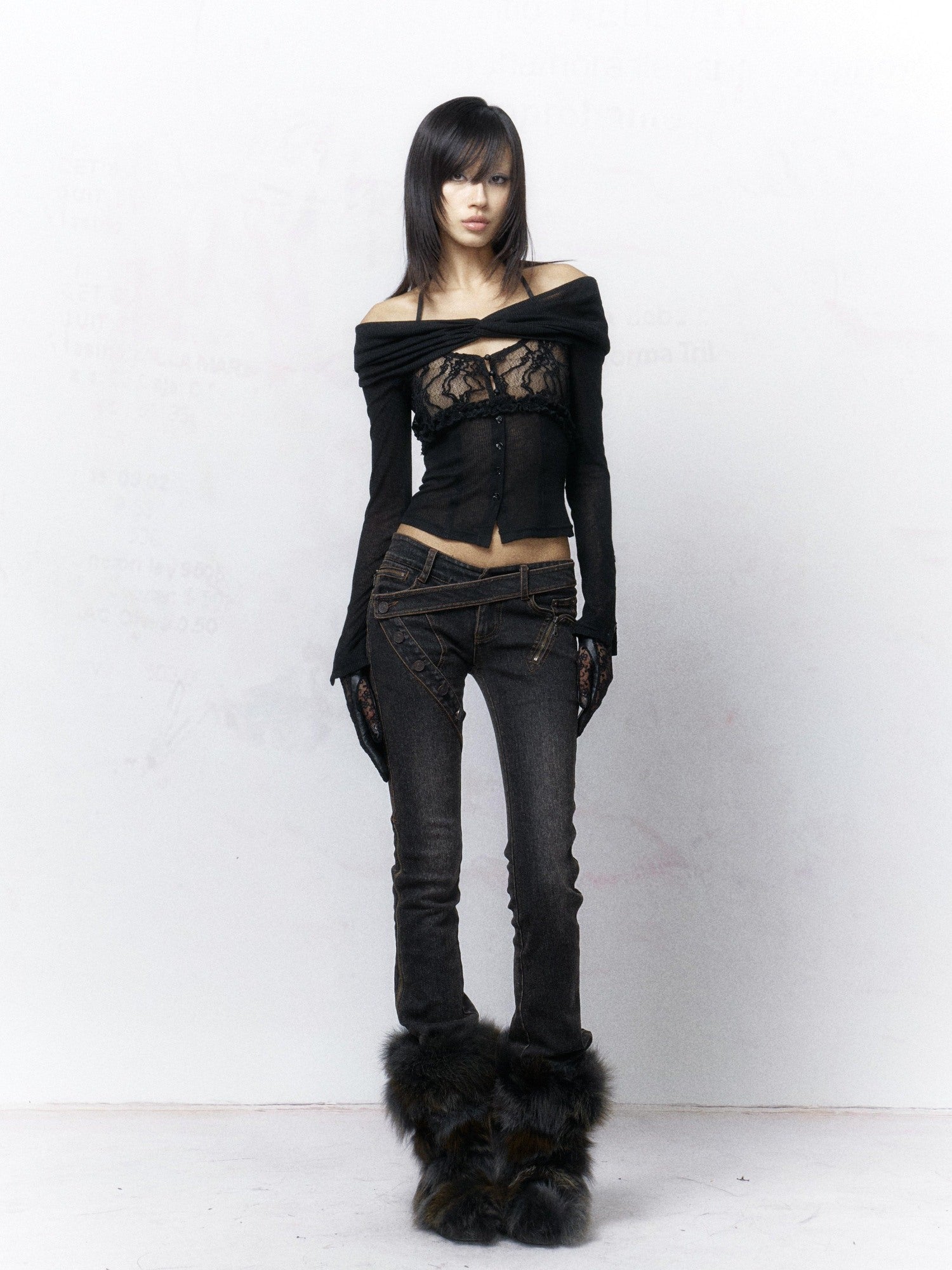 Flowers birds Market Pure Cotton Patchwork Knit Elegant Slim Crop Women Black Short Sleeve T-Shirts