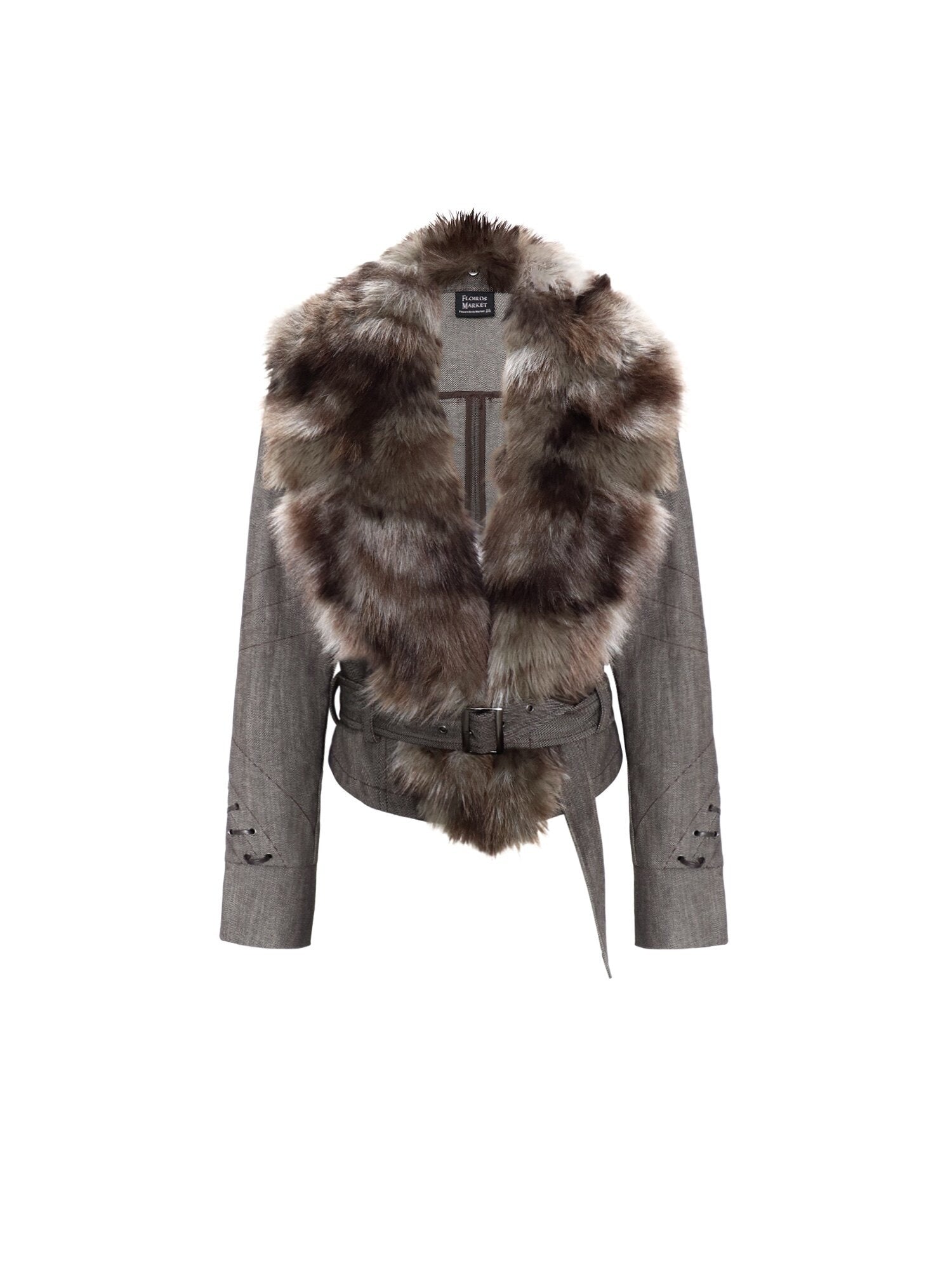 Flowers_birds_Market_Reversible_Easy_Clean_Faux_Fur_Cropped_Slim_Lapel_Women_Gray_Brown_Denim_Jackets_MISSTT