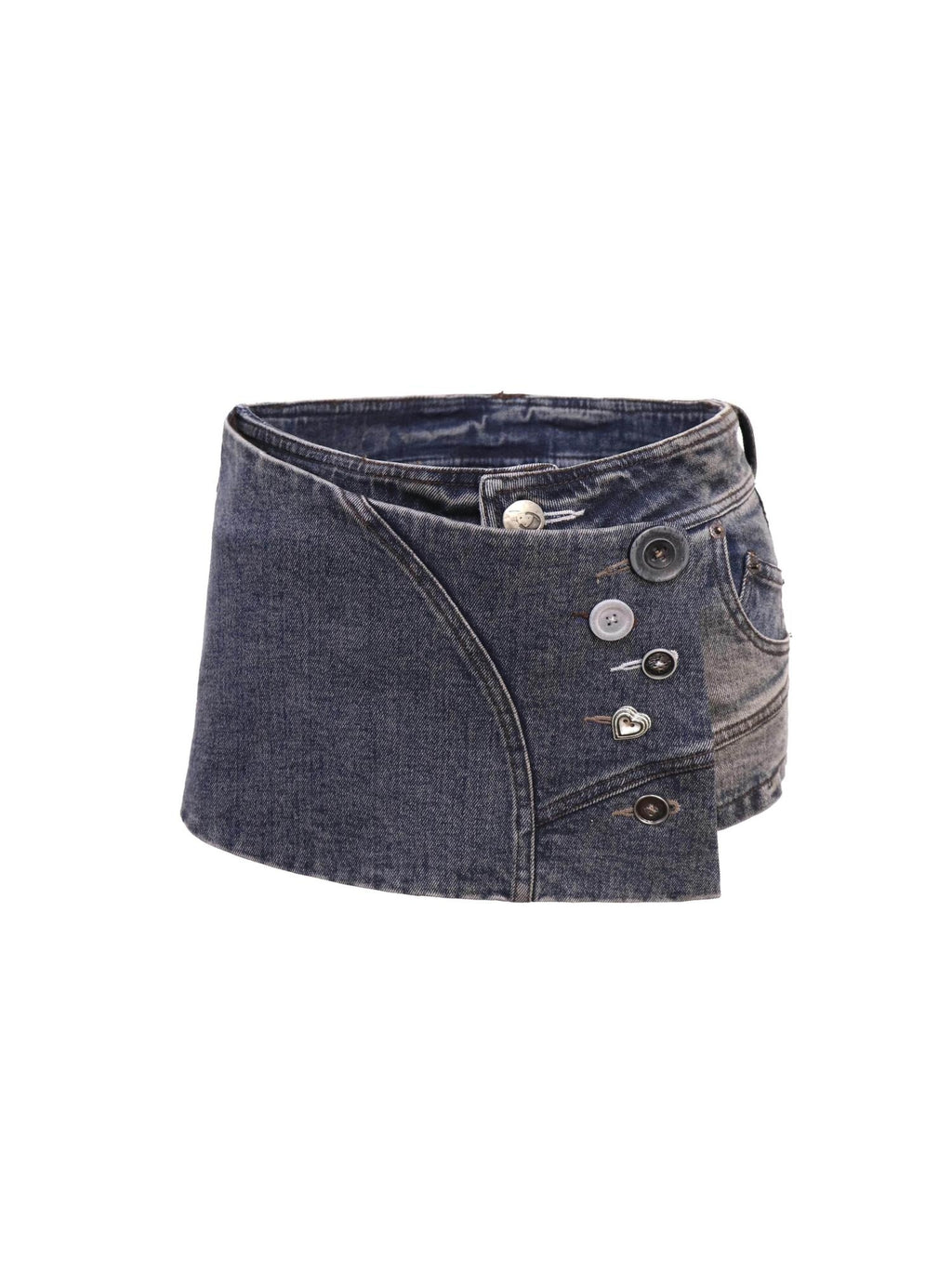 Flowers birds Market Sexy Lined Mid Rise Slim Patchwork Stretch Cotton Women Blue Gray Denim Shorts