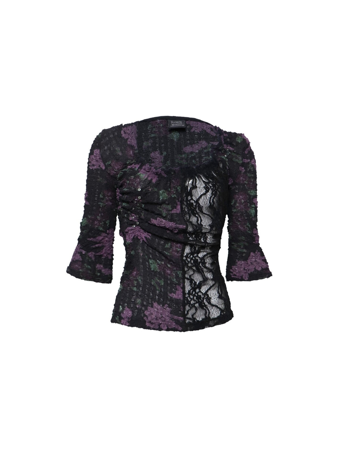 Flowers_birds_Market_Slim_Fit_Ruffle_Sleeve_Cropped_Round_Neck_Women_Black_Long_Sleeve_T-Shirts_MISSTT