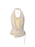 Flowers_birds_Market_Soft_Lyocell_Ruched_Halter_Slim_Backless_Tie_Asymmetric_Cream_Women_Tank_Tops_MISSTT