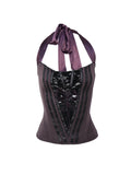 Flowers_birds_Market_Strappy_Halter_Slim_Fit_100_Percent_Cotton_Solid_Purple_Gray_Women_Tank_Tops_MISSTT