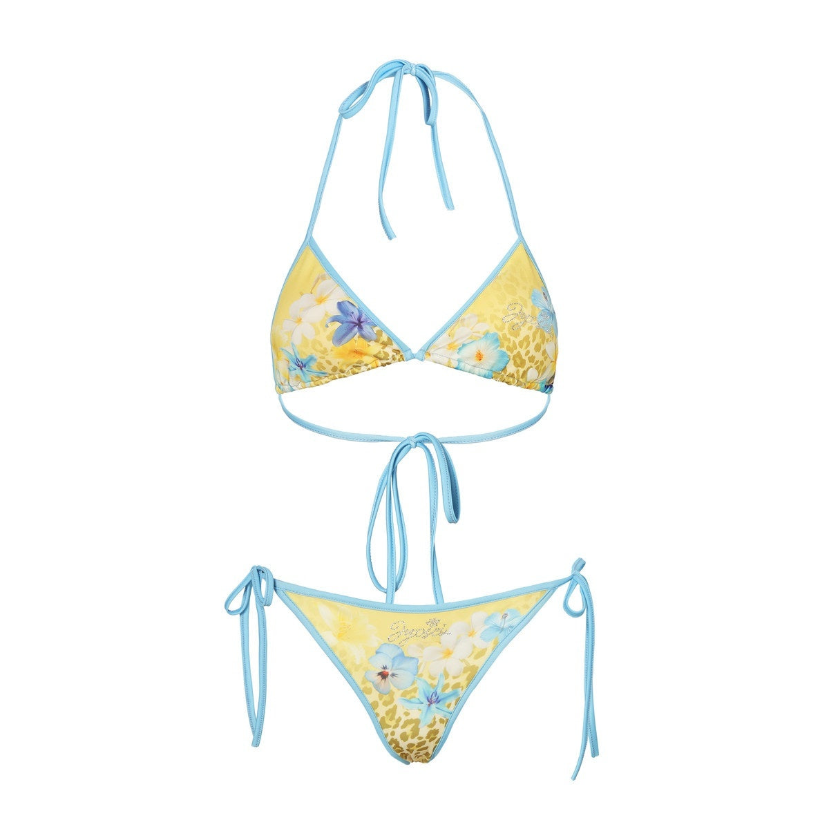 JYOSEI_Adjustable_Drawstring_Triangle_Bikini_Beachwear_Women_Top_&_Shorts_Sets_MISSTT