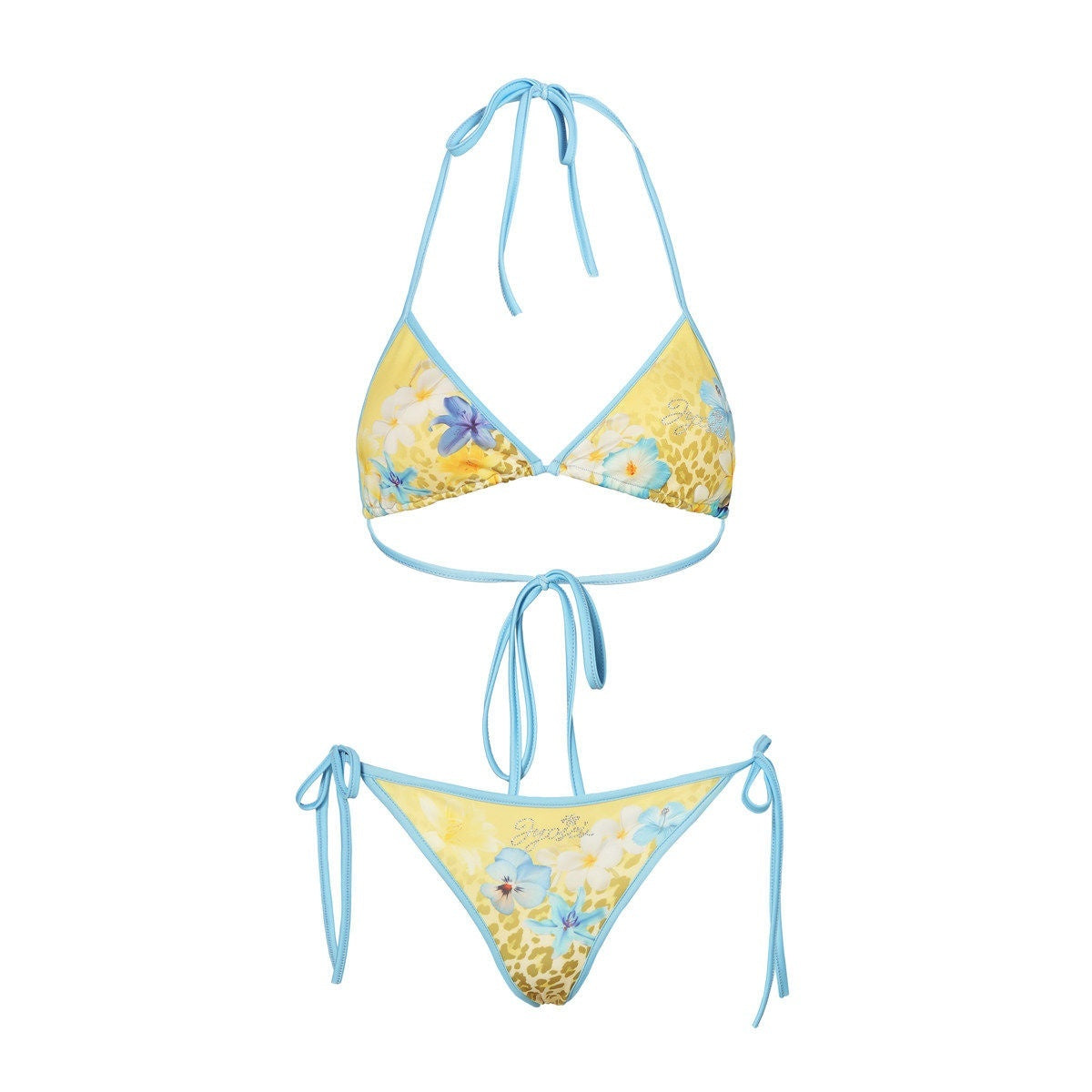 JYOSEI_Adjustable_Drawstring_Triangle_Bikini_Beachwear_Women_Top_&_Shorts_Sets_MISSTT