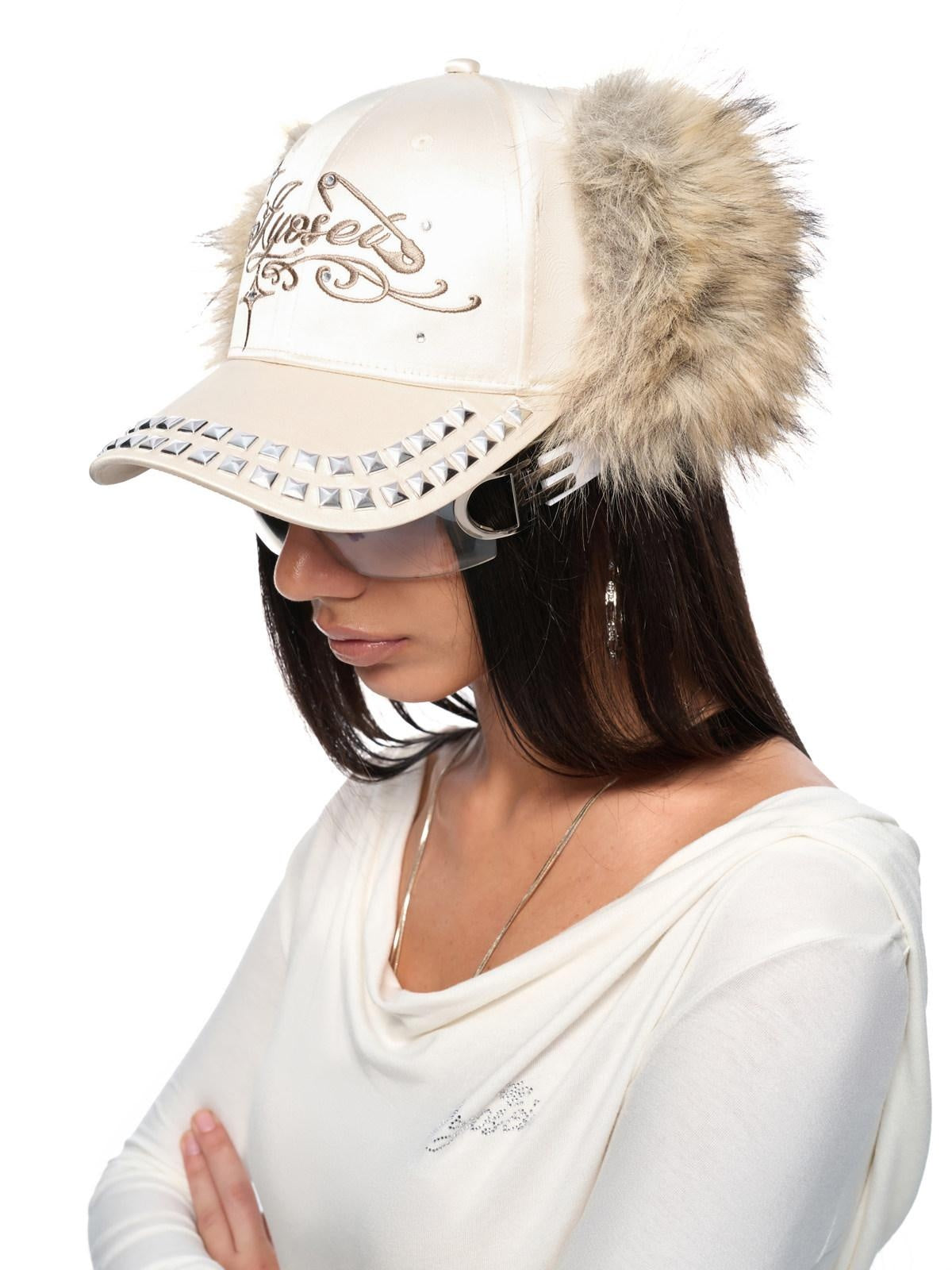 JYOSEI Adjustable Studded Embroidered Unisex Baseball Curved Brim Polyester Caps