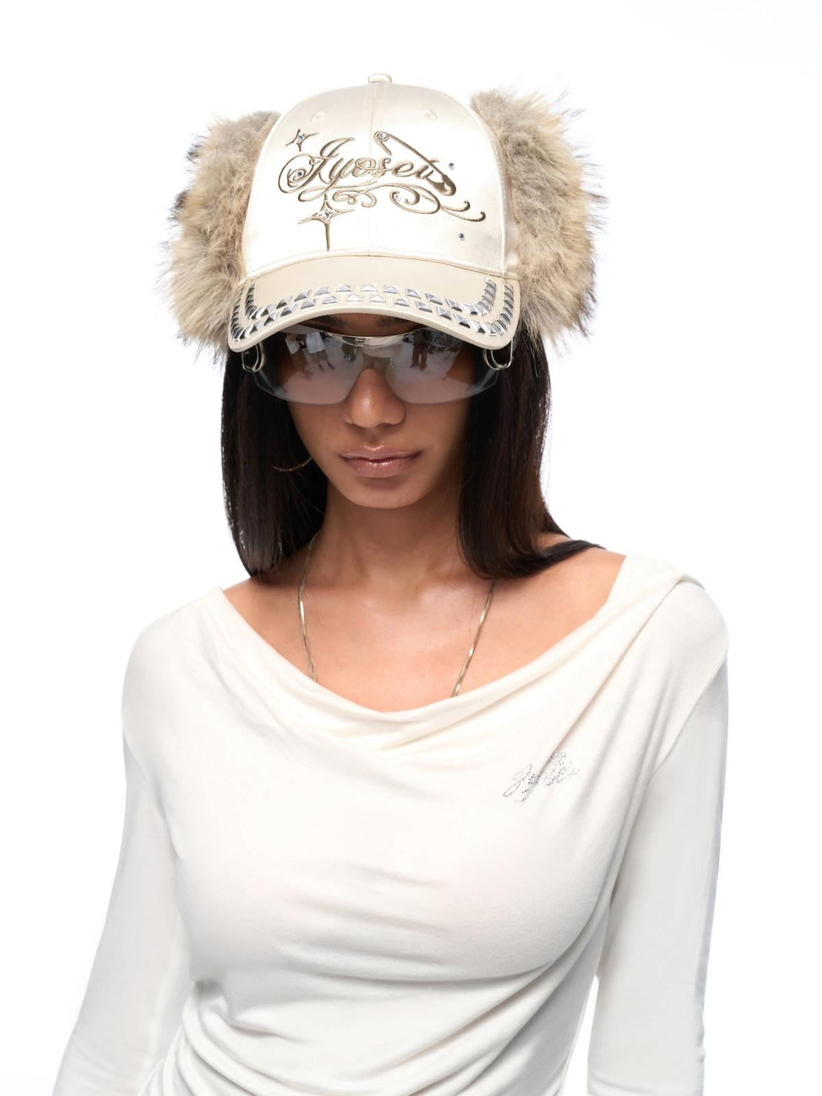 JYOSEI Adjustable Studded Embroidered Unisex Baseball Curved Brim Polyester Caps