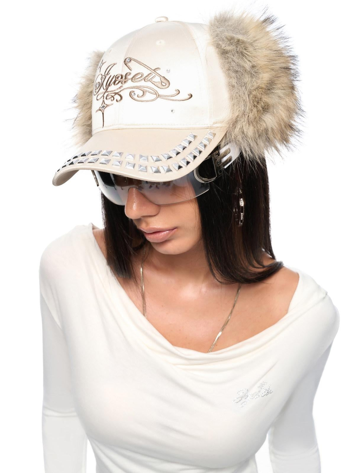 JYOSEI Adjustable Studded Embroidered Unisex Baseball Curved Brim Polyester Caps