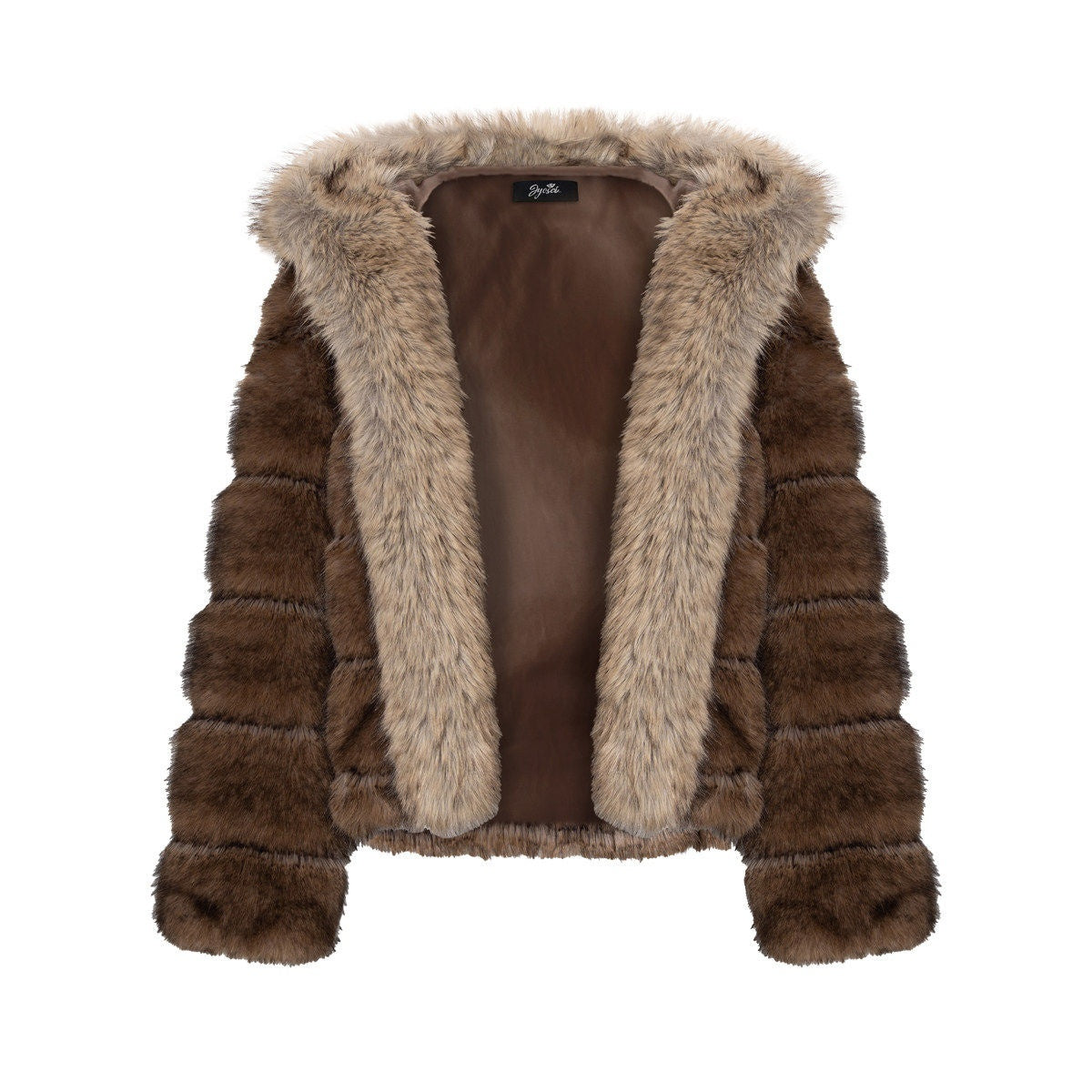 JYOSEI_Cozy_Faux_Fur_Panel_Warm_Oversized_Hooded_Daily_Women_Contrast_Pocket_Short_Coat_MISSTT