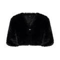 JYOSEI_Eco_Friendly_Warm_Faux_Fur_Cleanfit_Loose_V-neck_Women_Black_Cropped_Jackets_MISSTT