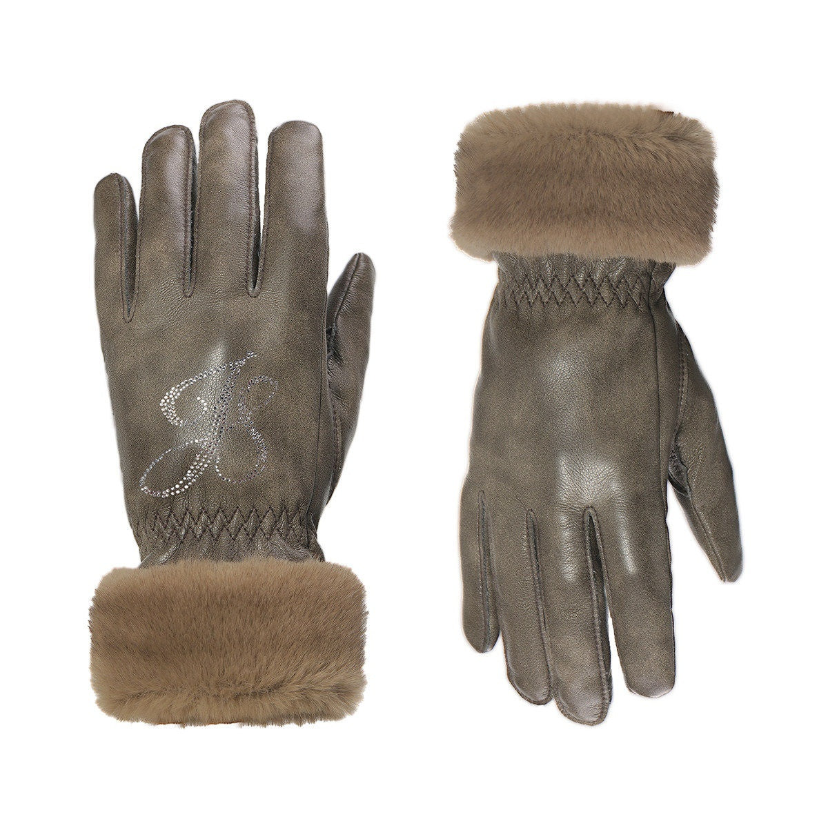 JYOSEI_Elastic_Midweight_Full_Finger_Pu_Stretch_Women_Black_Red_Brown_Gloves_MISSTT