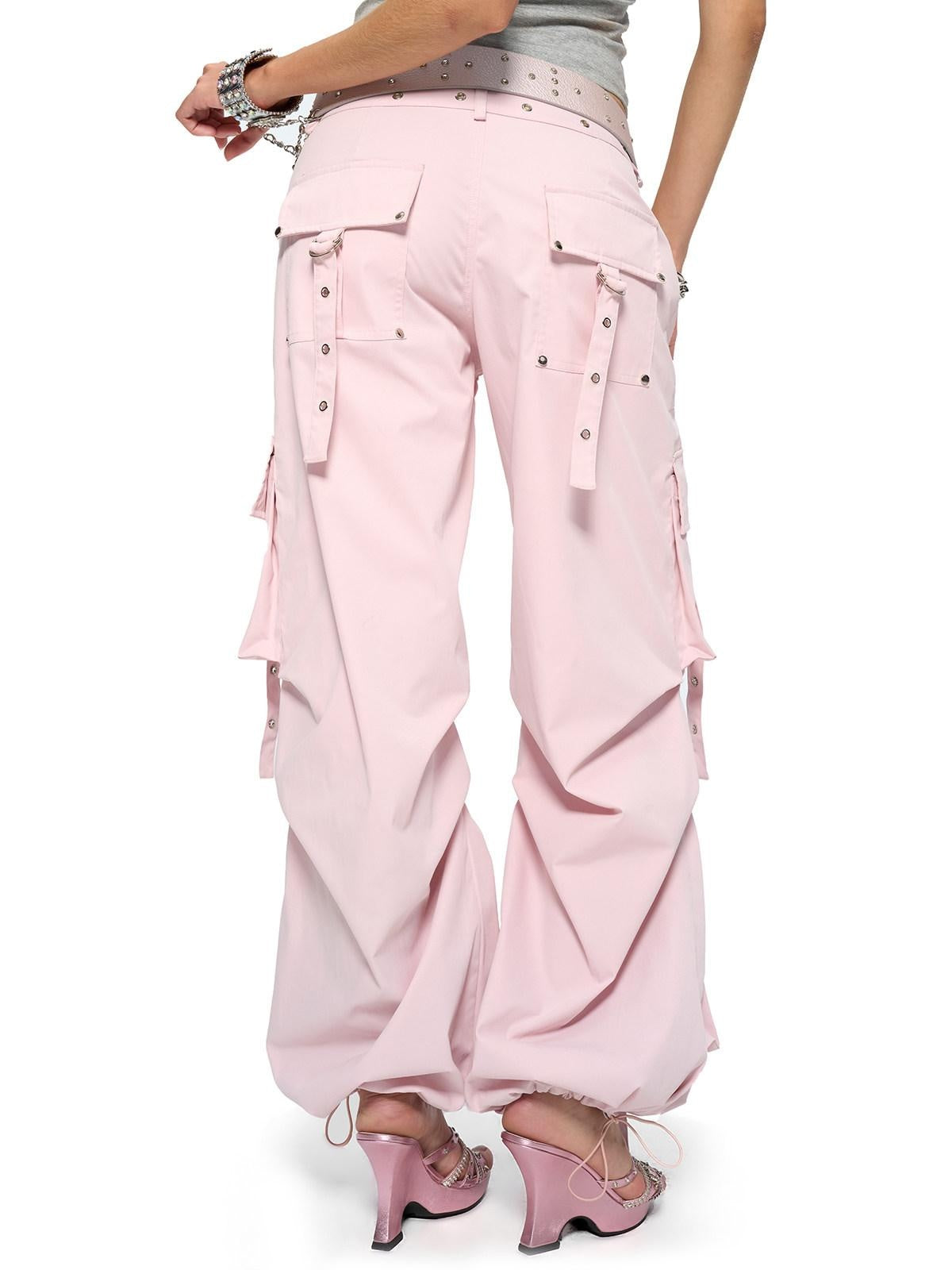 JYOSEI Original Pocket Workwear Loose Mid Rise Metal Trim Women Cargo Pants