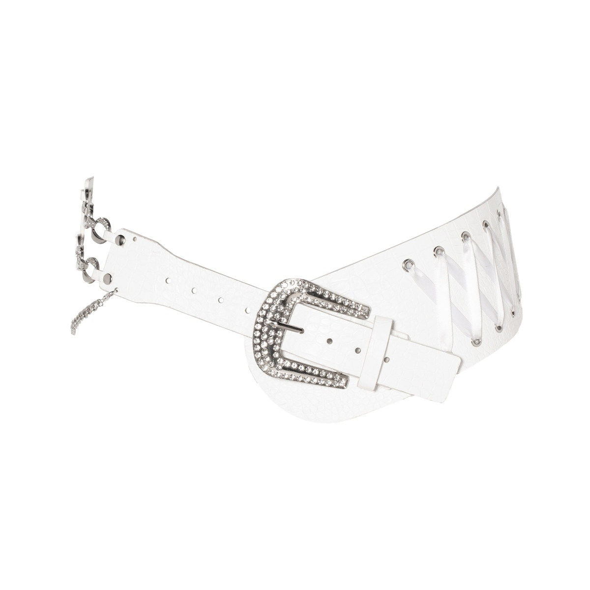 JYOSEI_Rhinestone_Studded_Chain_Cutout_Embossed_Pu_White_Casual_Belt_Female_Camisoles_MISSTT