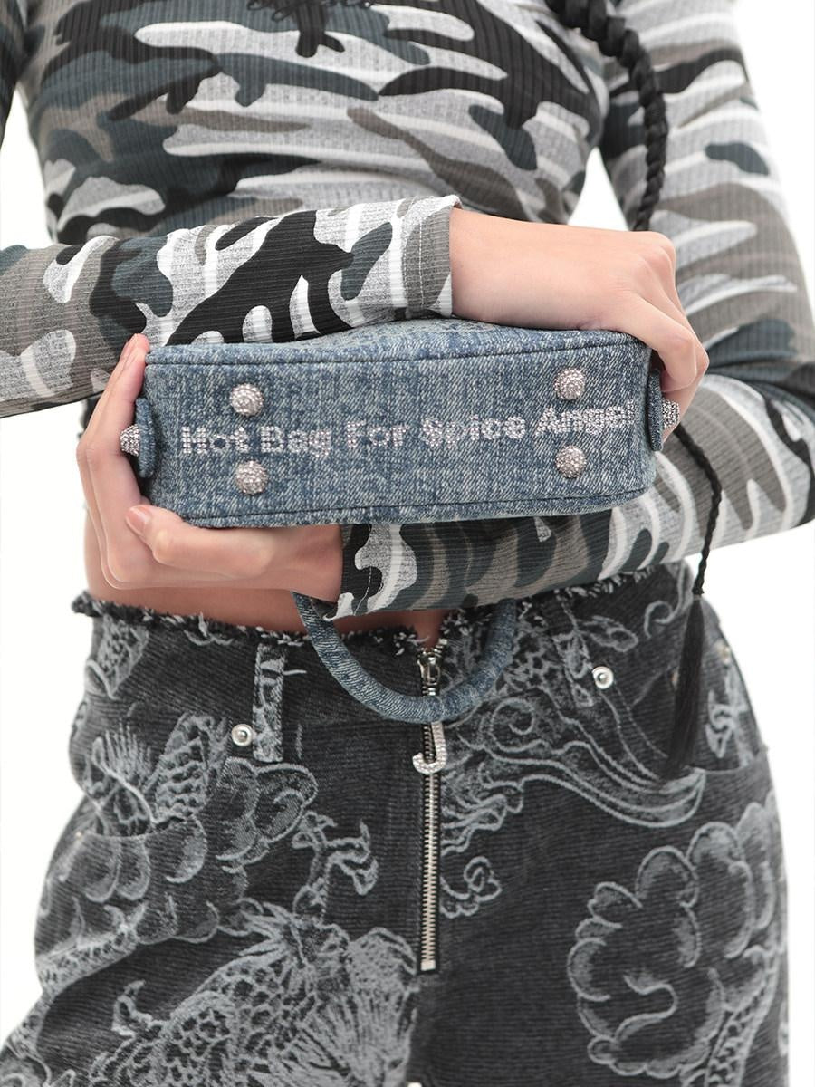 JYOSEI Sexy Denim Mini Chain Shoulder Hot Girl Style Women Fashion Bags