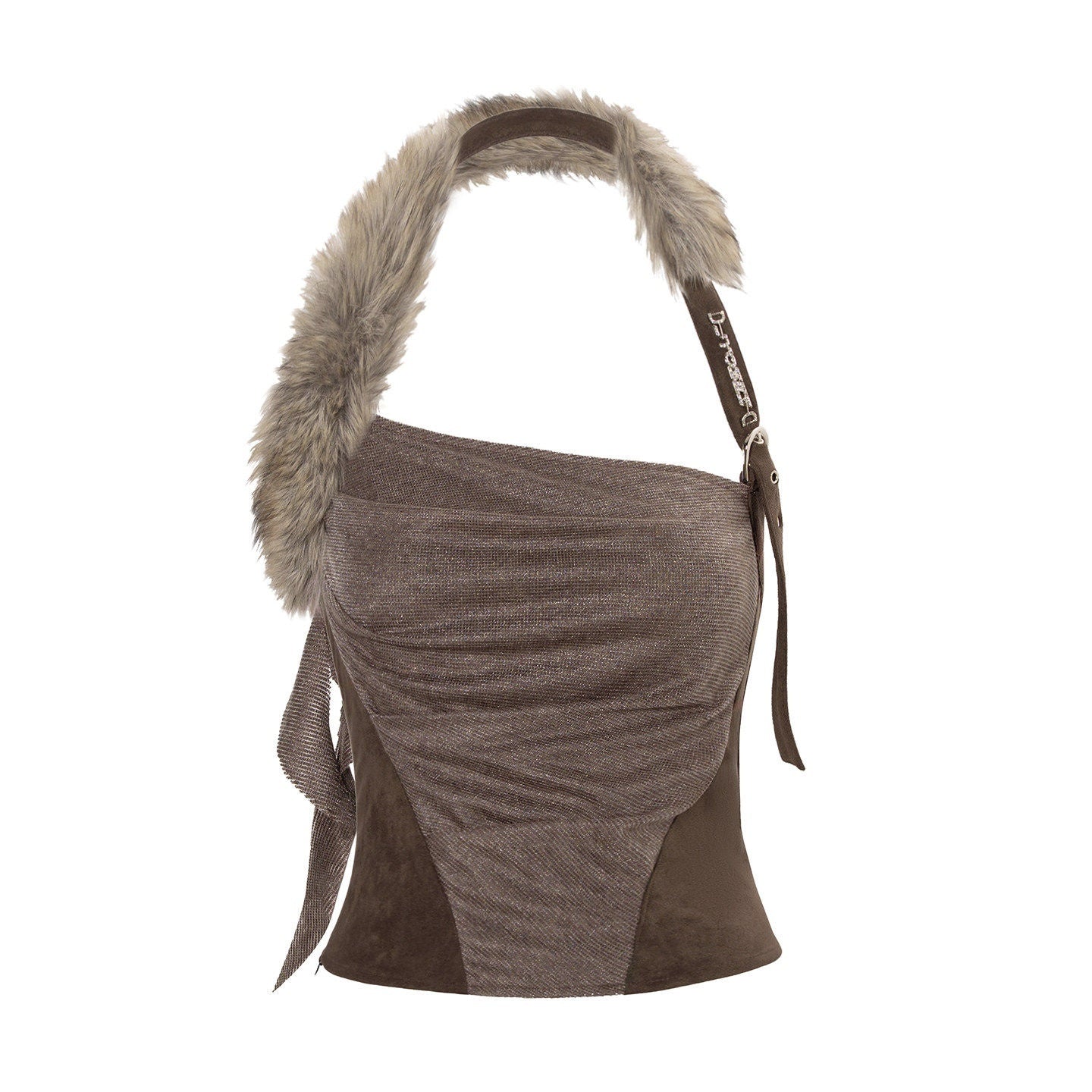 JYOSEI_Sexy_Faux_Leather_Halter_Slim_Fit_Backless_Ruffle_Sparkle_Women_Camisoles_MISSTT