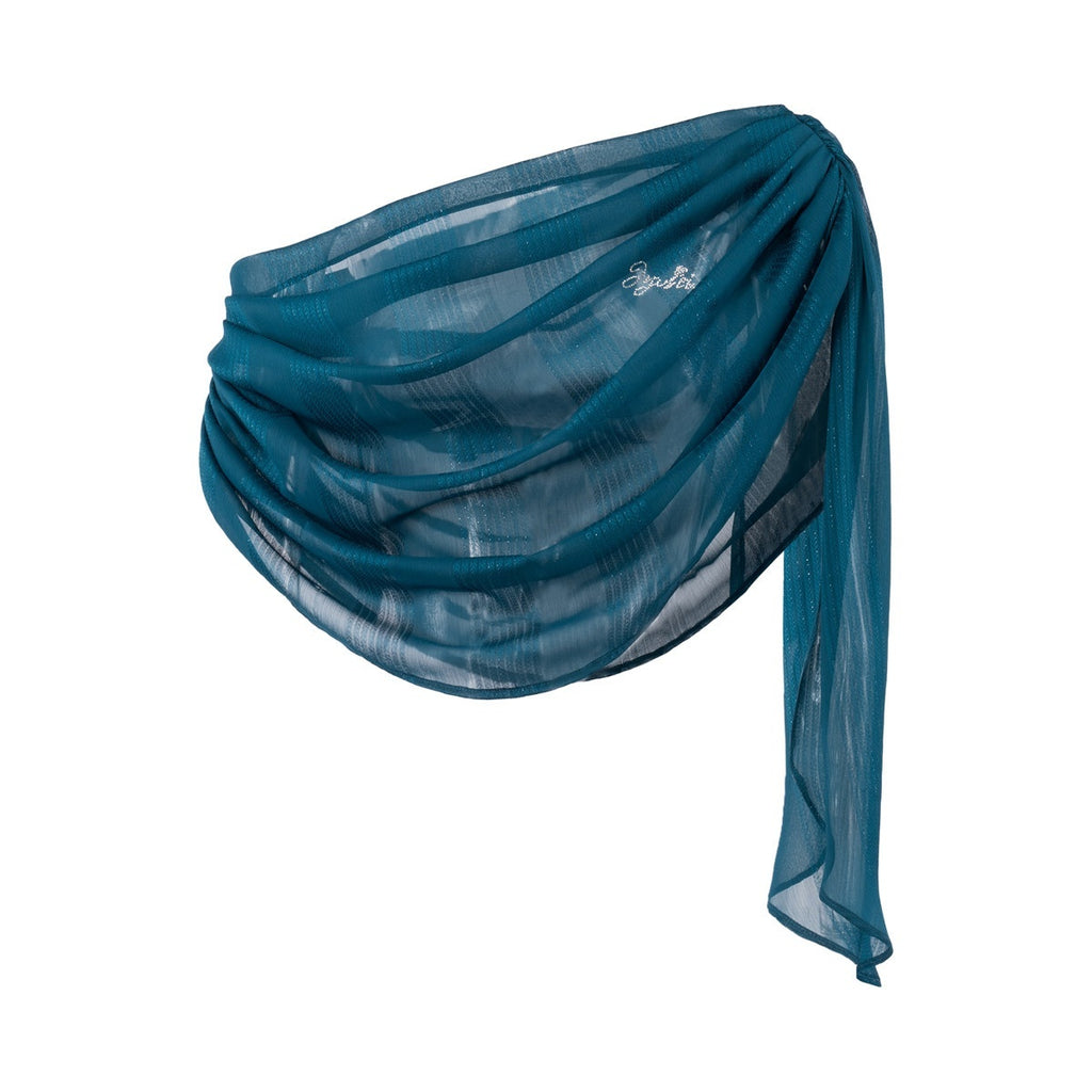 JYOSEI_Sexy_Shimmer_Ruched_Peacock_Blue_Asymmetric_Loose_One_Size_Women_Chiffon_Scarves_MISSTT