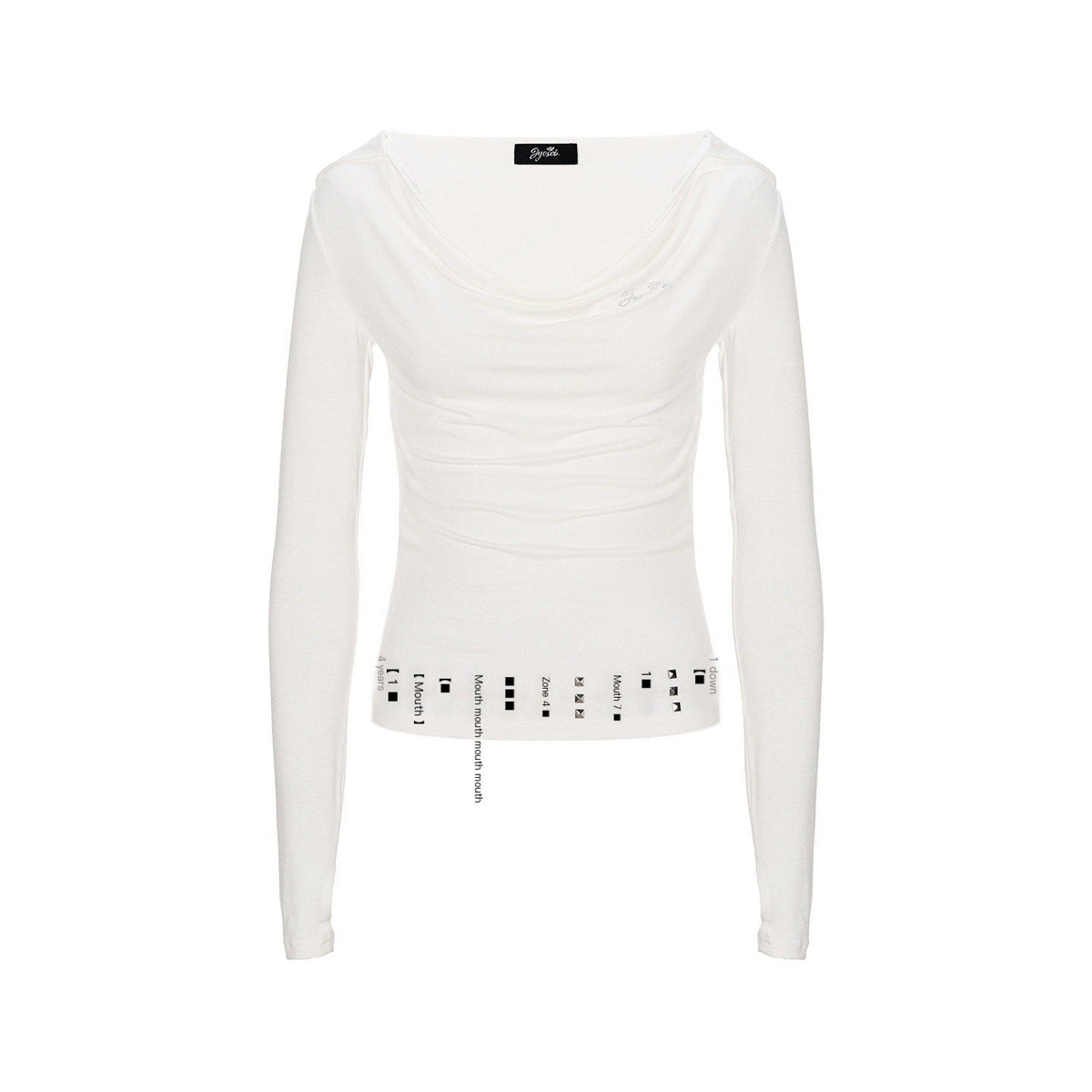 JYOSEI_Soft_Cotton_Spandex_Slim_Hooded_Studded_Women_White_Long_Sleeve_T-Shirts_MISSTT
