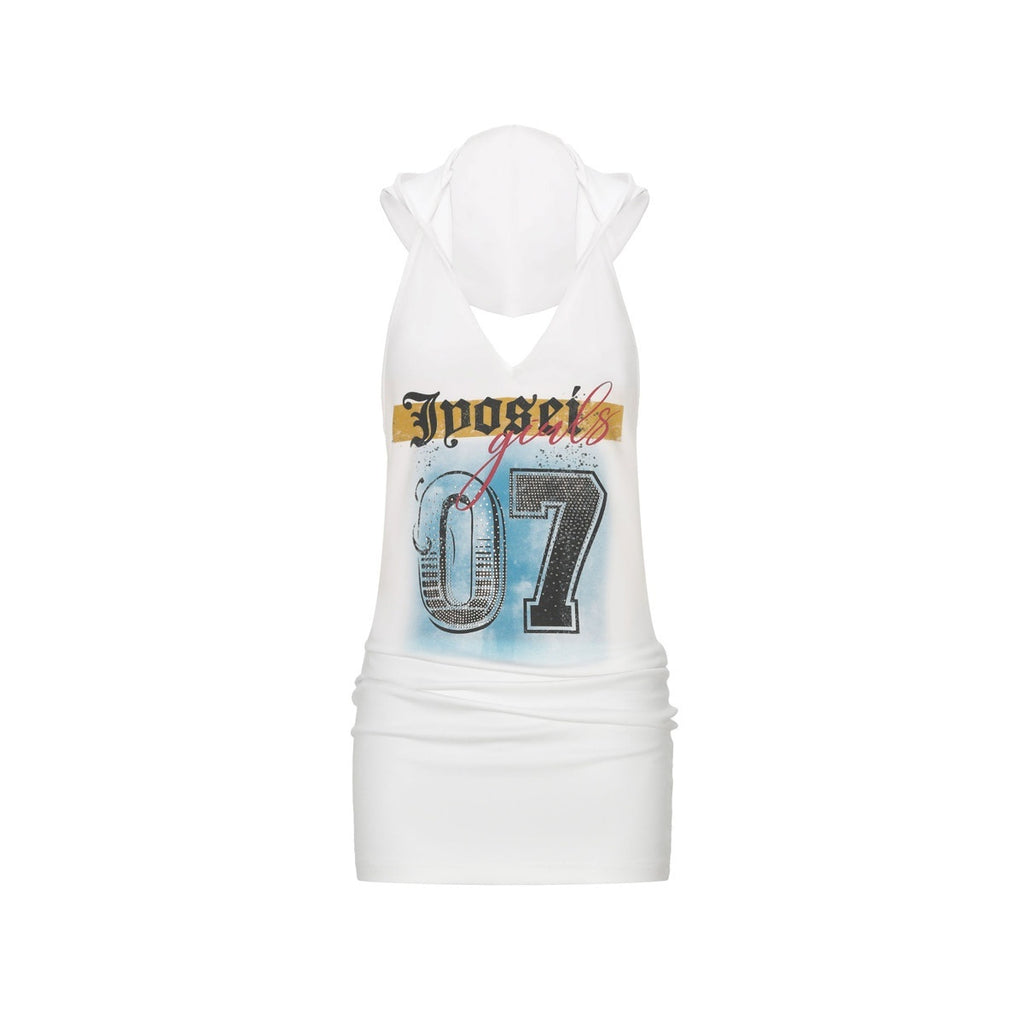 JYOSEI_Soft_Cotton_V-neck_Sleeveless_Printed_Rhinestone_Straight_H_Fit_Womens_Hoodie_MISSTT