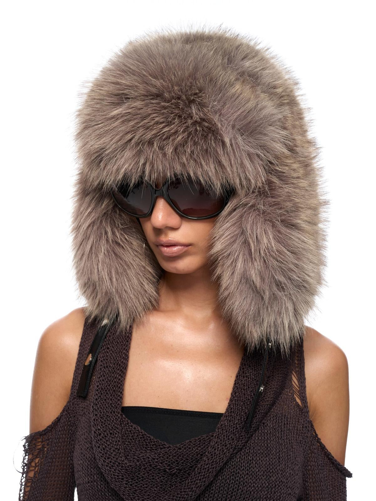 JYOSEI Thick Warm Polyester Trapper Western Soft Brim Metal Buckle Women Beanies