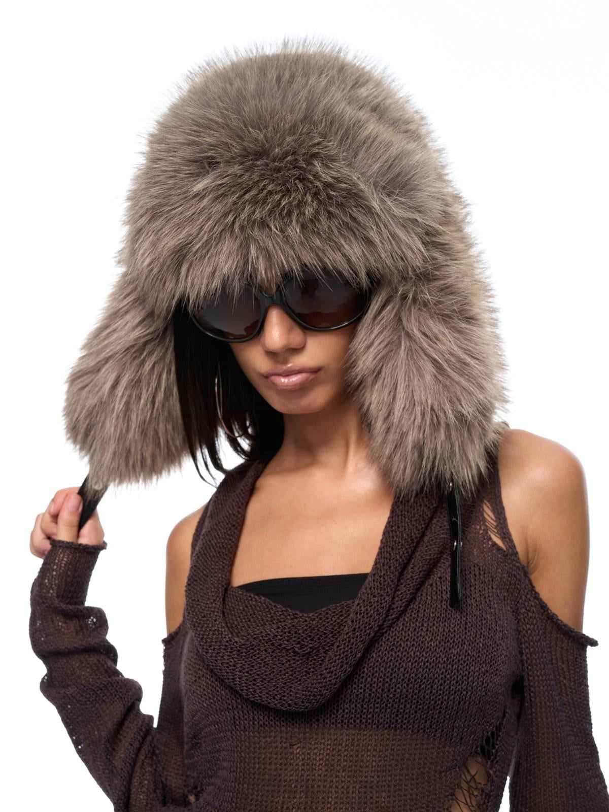 JYOSEI Thick Warm Polyester Trapper Western Soft Brim Metal Buckle Women Beanies