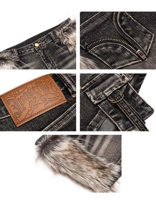 JYOSEI Washed Low Rise Stretch Skinny Button Pockets Women Black Brown Denim Shorts