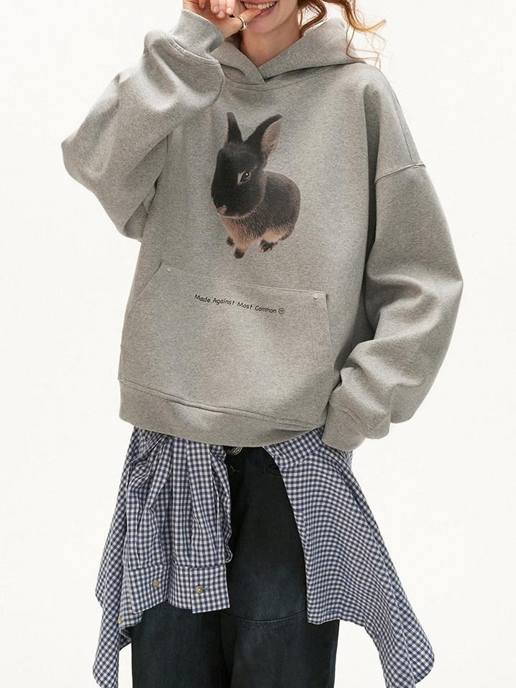 MAMC 100 Percent Cotton Cartoon Anime Loose Fit Commuter Pullover Long Sleeve Hoodie