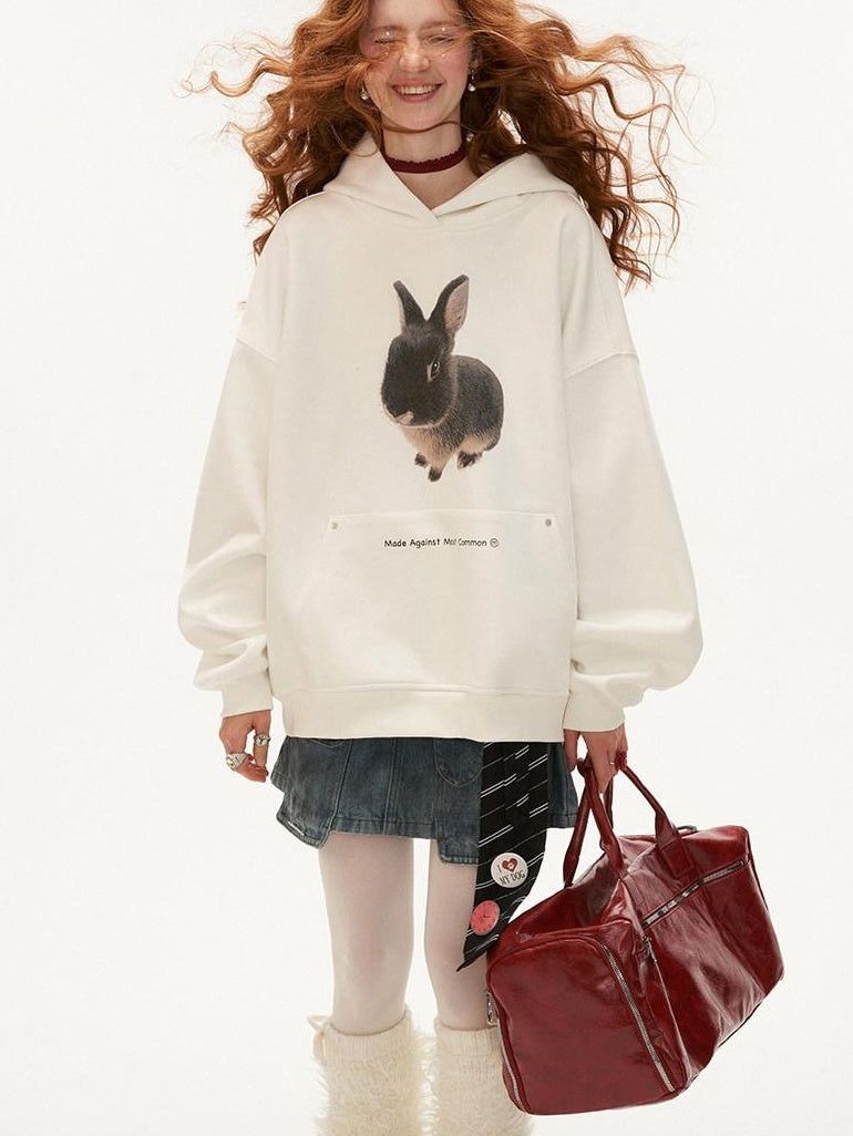 MAMC 100 Percent Cotton Cartoon Anime Loose Fit Commuter Pullover Long Sleeve Hoodie