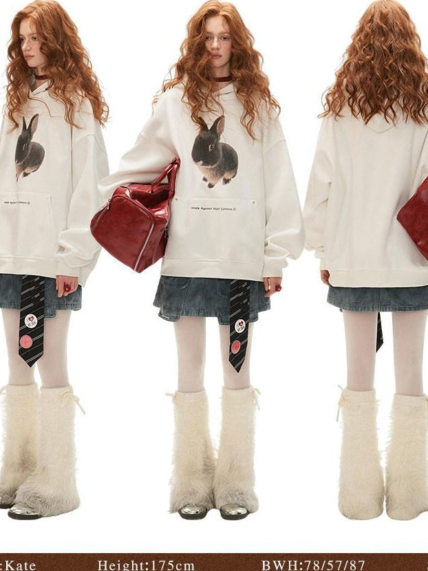 MAMC 100 Percent Cotton Cartoon Anime Loose Fit Commuter Pullover Long Sleeve Hoodie