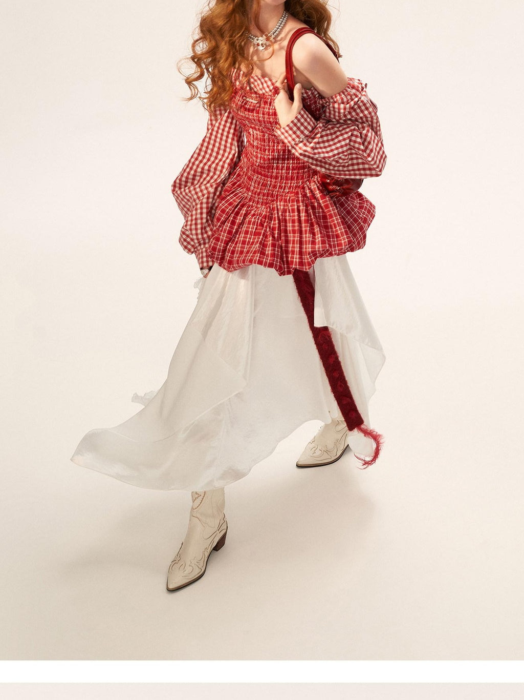 MAMC 100 Percent Cotton Cinched Waist Strapless Bubble Skirt Sweet Sassy Mini Dresses