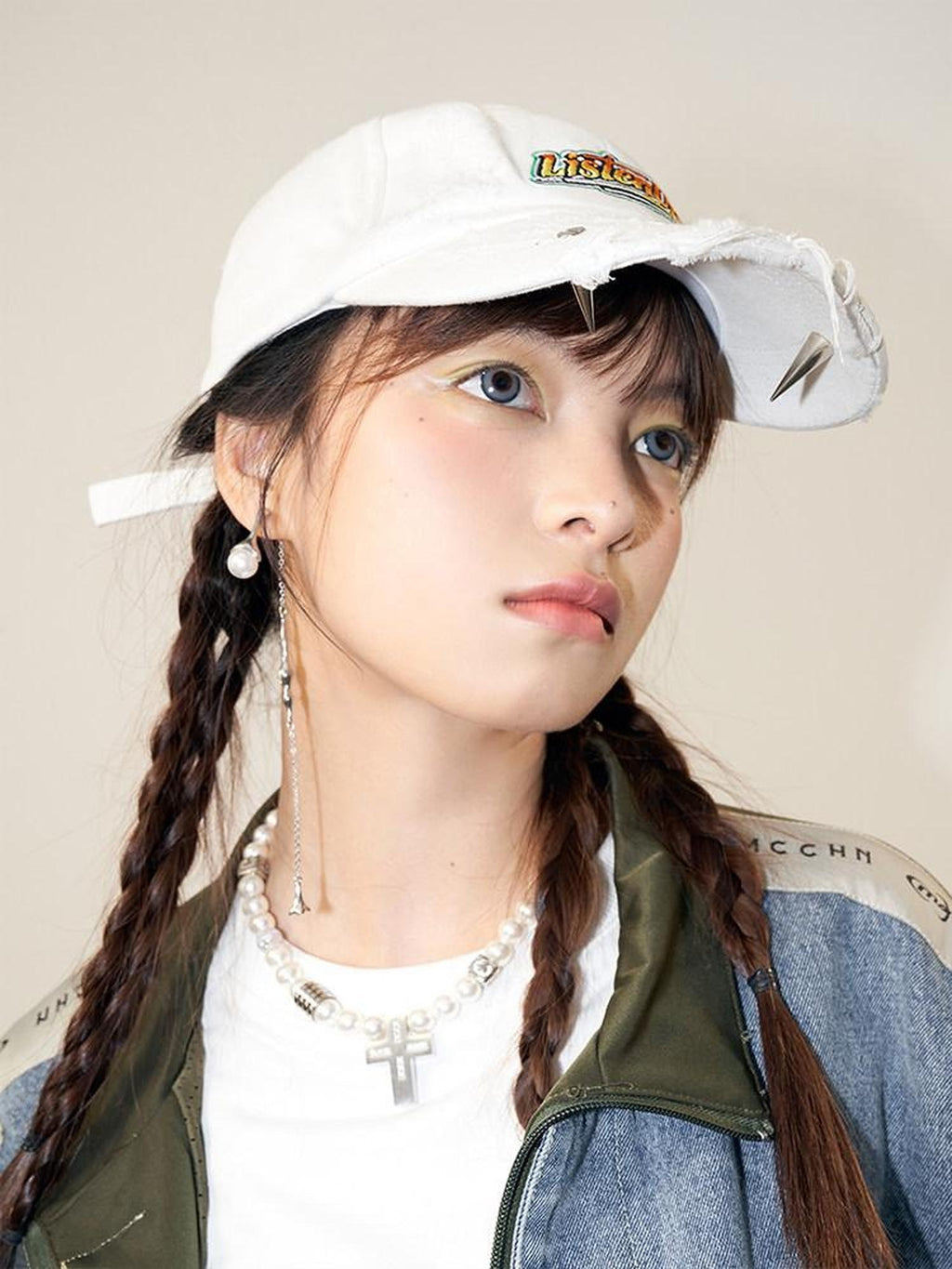 MAMC Adjustable Cotton Street Raw Edge Rounded Top Unisex Duckbill Caps